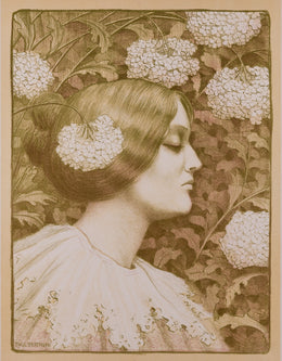 Woman with Flowers (possibly Sarah Bernhardt)